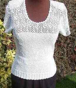 Summer Top with Lace Yoke Pattern
